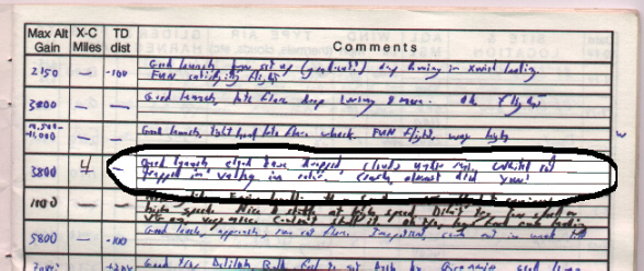 Logbook Entry of 11-March-1990