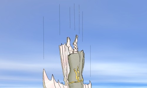 Monk on his landing approach